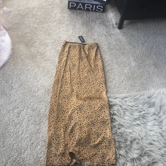 Glassons Silky Long Leopard Skirt 